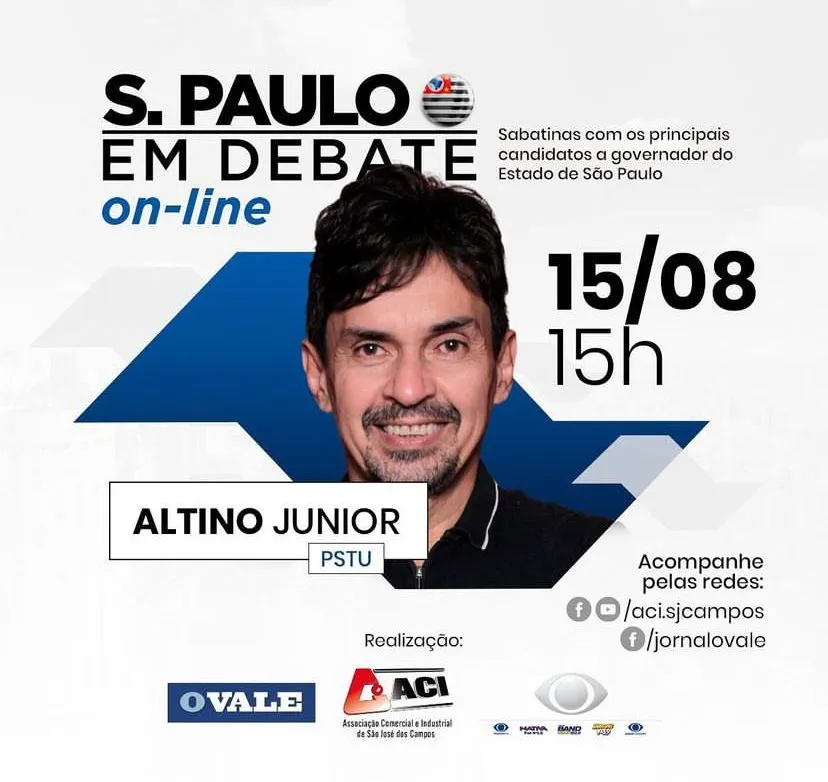 São Paulo em Debate: sabatina com Altino Junior acontece na próxima segunda-feira