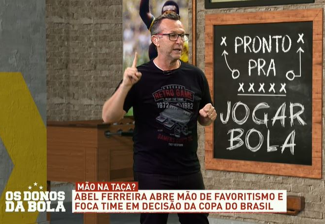 Apresentador e Velloso trocaram provocações antes da final da Copa do Brasil Reprodução 