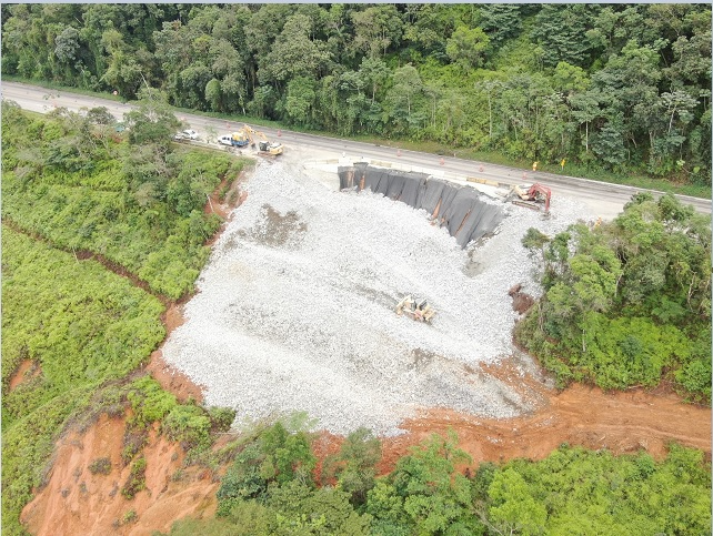 Obra no km 33,8 da BR-101, em Ubatuba, entra na fase final Divulgação/Comunicação da CCR RioSP