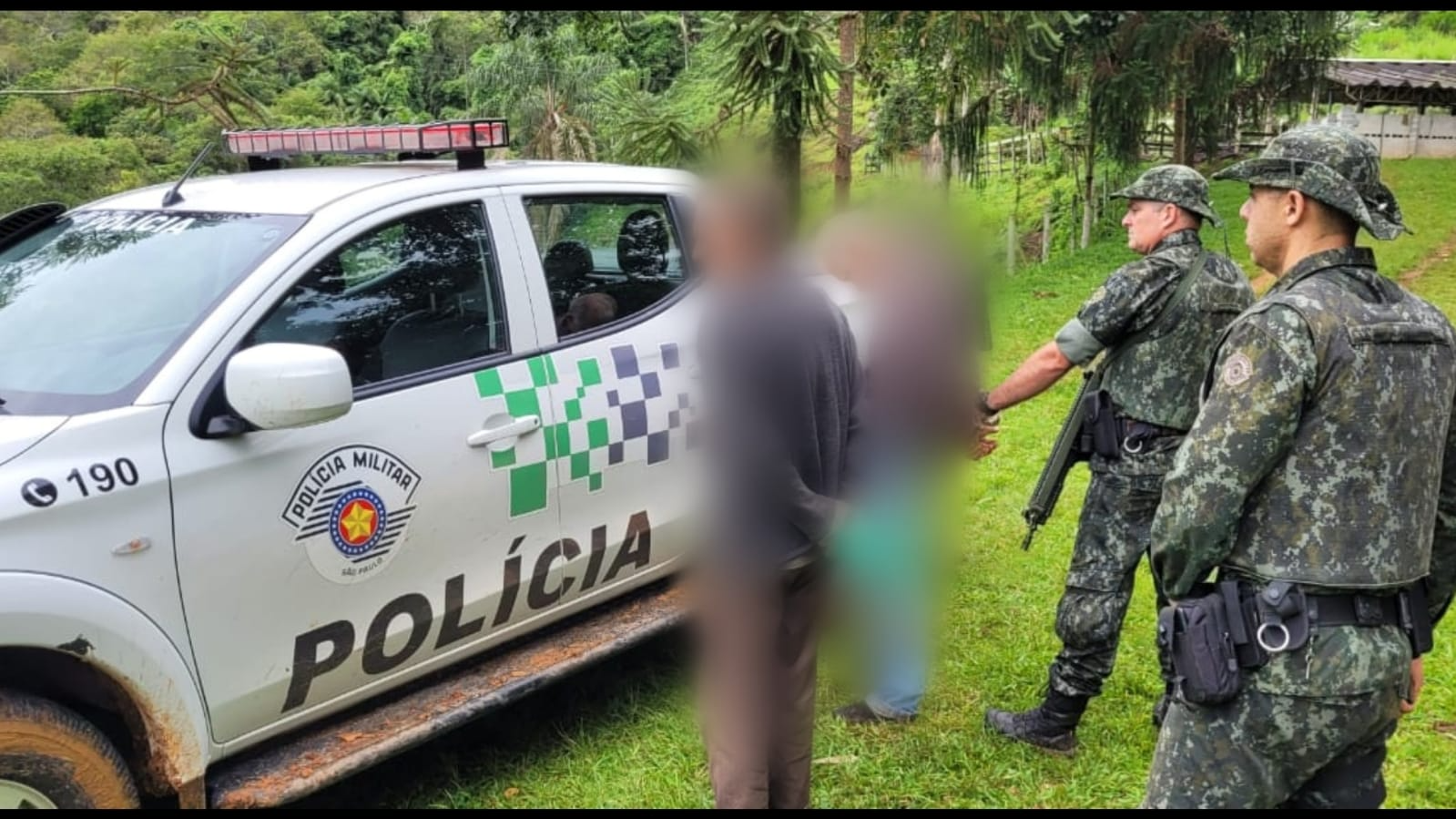 Polícia Ambiental prende dois procurados pela justiça em Pindamonhangaba  Divulgação/ Polícia Ambiental