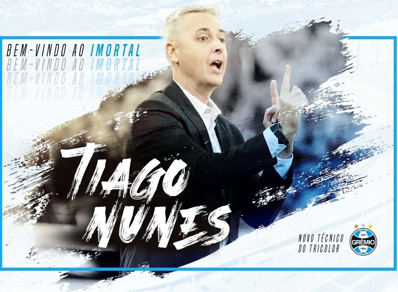 Anúncio da chegada de Tiago Nunes ao Grêmio