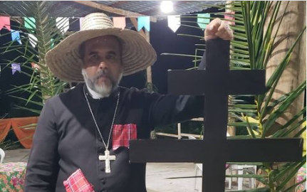 Padre Kelmon em festa junina em junho de 2021 Reprodução/Instagram