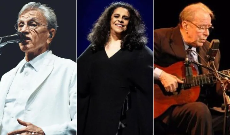 Caetano, Gal e João Gilberto entram na lista dos maiores cantores da história