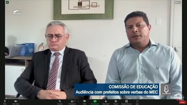 Gilberto Braga (dir.) fala sobre pedido de ouro por pastor em troca de verba no MEC Reprodução / TV Senado 