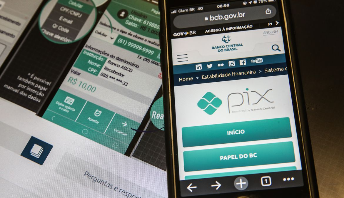 O número de golpes e fraudes com Pix vem crescendo nos últimos meses Marcello Casal JrAgência Brasil