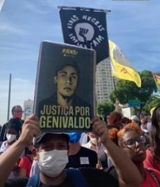 Manifestação no Rio pede justiça para homem que morreu asfixiado no Sergipe