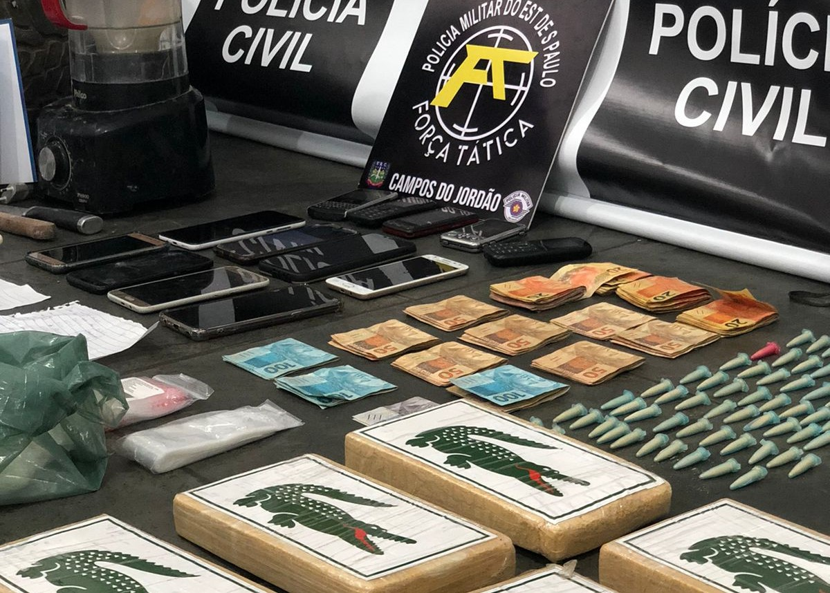 Polícia Civil apreende nove quilos de pasta base de cocaína em Campos do Jordão Divulgação/Polícia Militar