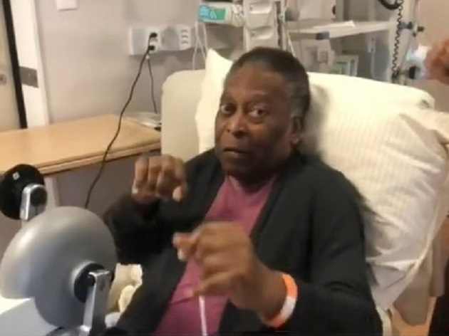 Ao som de Cartola, Pelé faz fisioterapia e mostra bom humor; veja o vídeo Reprodução/Instagram