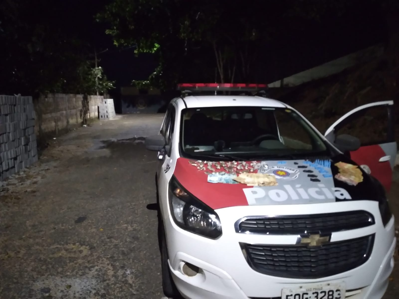 Operação da Polícia Militar no bairro Fonte Imaculada, em Taubaté Divulgação/Polícia Militar