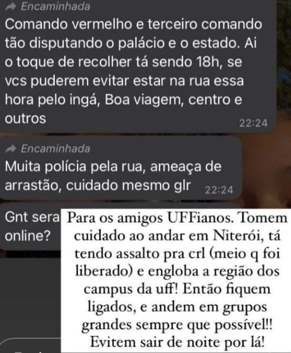 Disputa seria entre o Comando Vermelho e o Terceiro Comando Divulgação/Redes Sociais