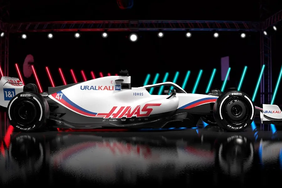 Modelo VF-22 da Haas para a temporada 2022 da Fórmula 1