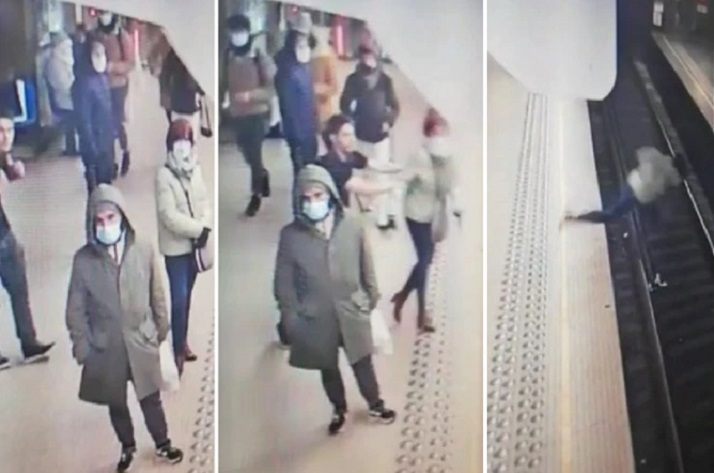 Homem empurra mulher em linha de metrô e por pouco maquinista consegue frear