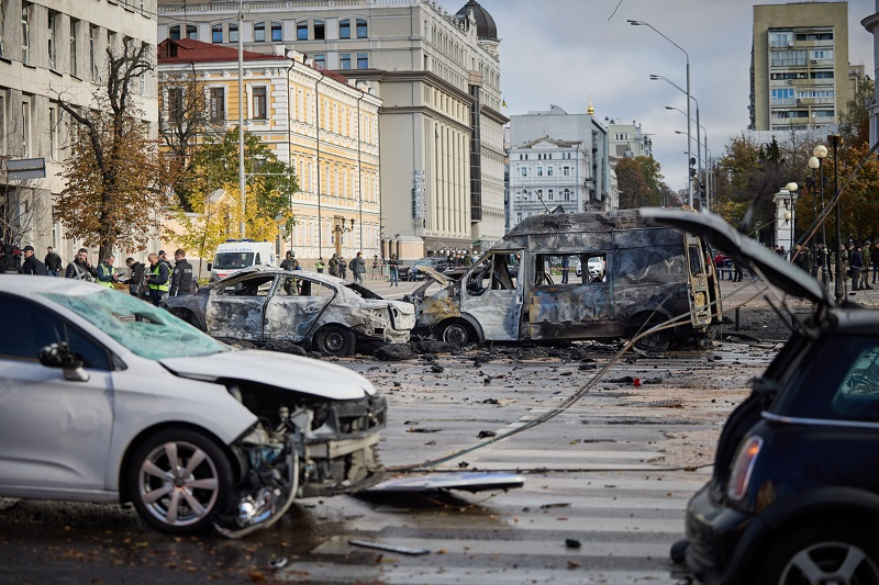 Bombardeio russo contra Kiev deixa 11 mortos Divulgação/Ministério da Defesa da Ucrânia