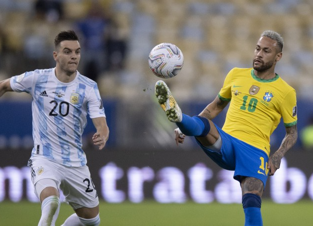 Neymar em ação contra a Argentina: seleções se enfrentam no dia 5 de setembro com público Lucas Figueiredo/CBF