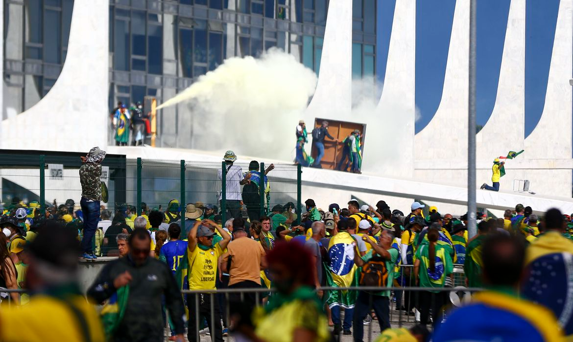 Ataques terroristas a sede dos três poderes Foto: Marcelo Camargo/Agência Brasil