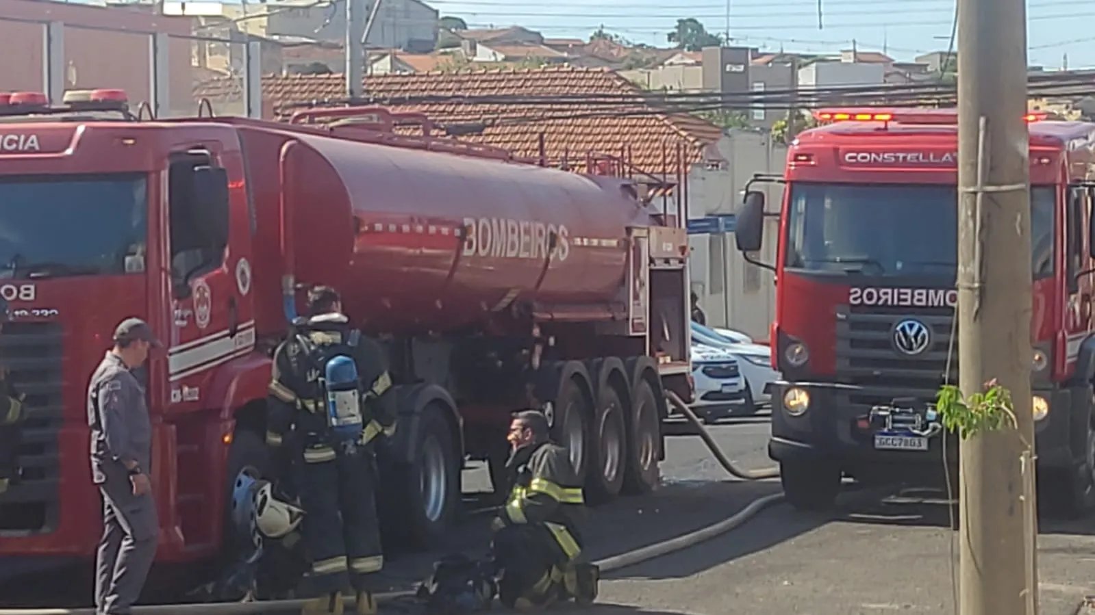 O Corpo de Bombeiros informou que ninguém se feriu