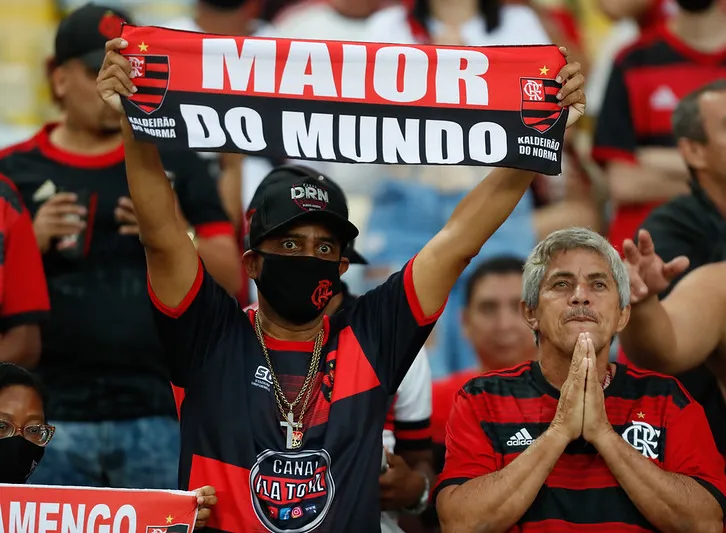 Torcida do Flamengo acreditando no tricampeonato brasileiro