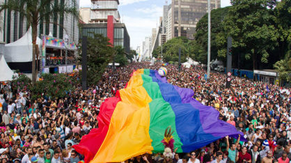 É realizada neste domingo a 26º Parada do Orgulho LGBTQIAP+ na Avenida Paulista, em SP Foto: Arquivo/ Agência Brasil