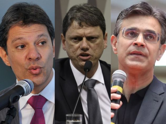 A oscilação dos três candidatos foi positiva  Divulgação