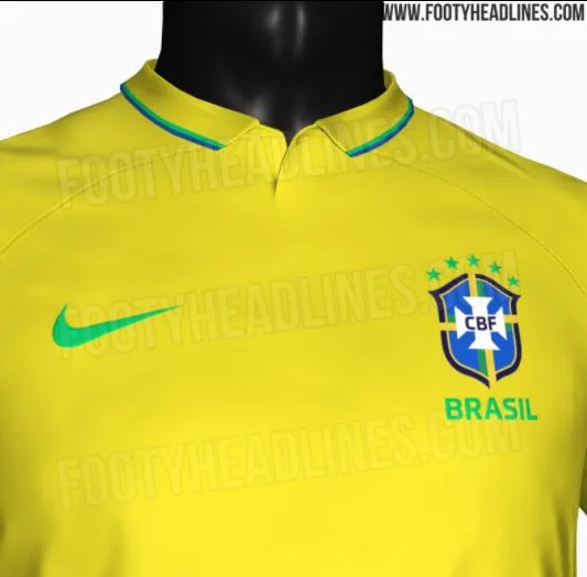 Imagem vazada da suposta camisa da Seleção para a Copa de 2022