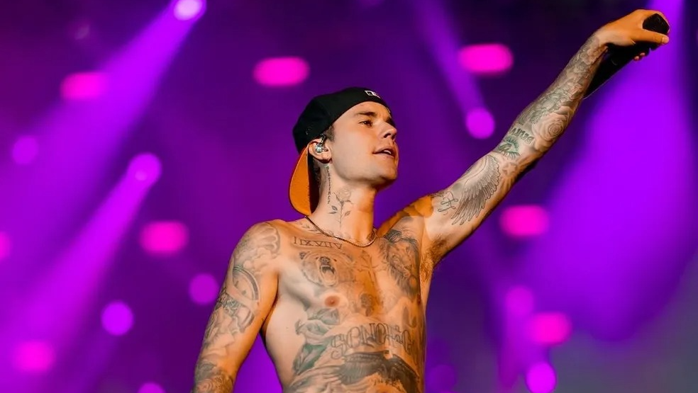 Justin Bieber durante apresentação no Rock in Rio @evanpaterakis/Reprodução Instagram