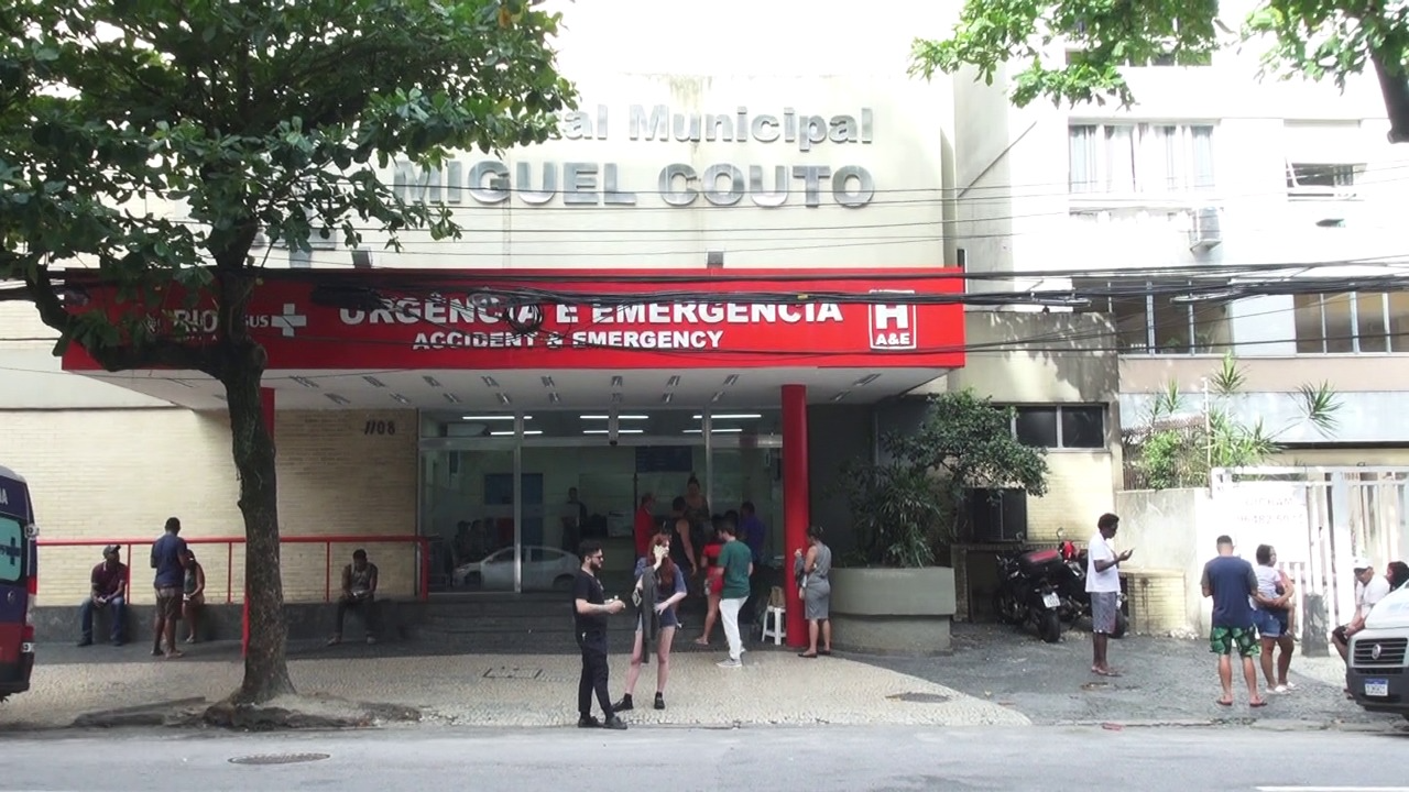 A grávida está internada no Hospital Municipal Miguel Couto, na Zona Sul Reprodução/TV Band