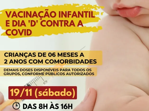 Serão vacinadas as crianças a partir de seis meses