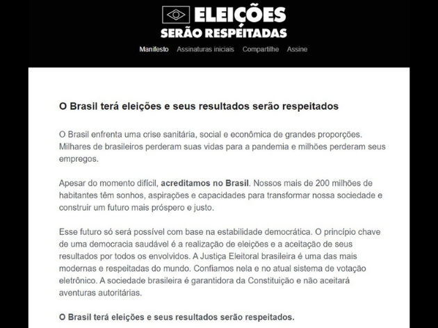 Texto foi publicado no mesmo dia em que Bolsonaro foi incluído no inquérito das fakes news  Foto: Reprodução 