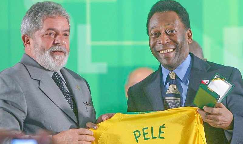 Lula lamenta morte de Pelé: 'Nunca houve um camisa 10 como ele' Reprodução/Ricardo Stuckert