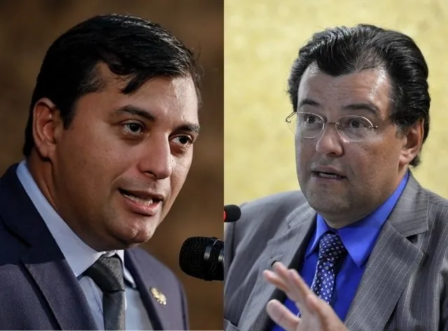 Candidatos ao governo do Amazonas Wilson Lima (União Brasil) e Eduardo Braga (MDB) 