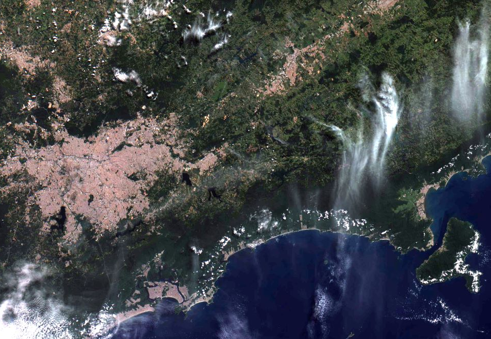 Satélite Amazonia 1 mostra imagens da região metropolitana de São Paulo e seu entorno Divulgação/INPE