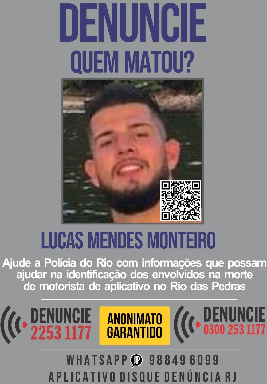 A Polícia procura os assassinos de Lucas Divulgação/Portal dos Procurados