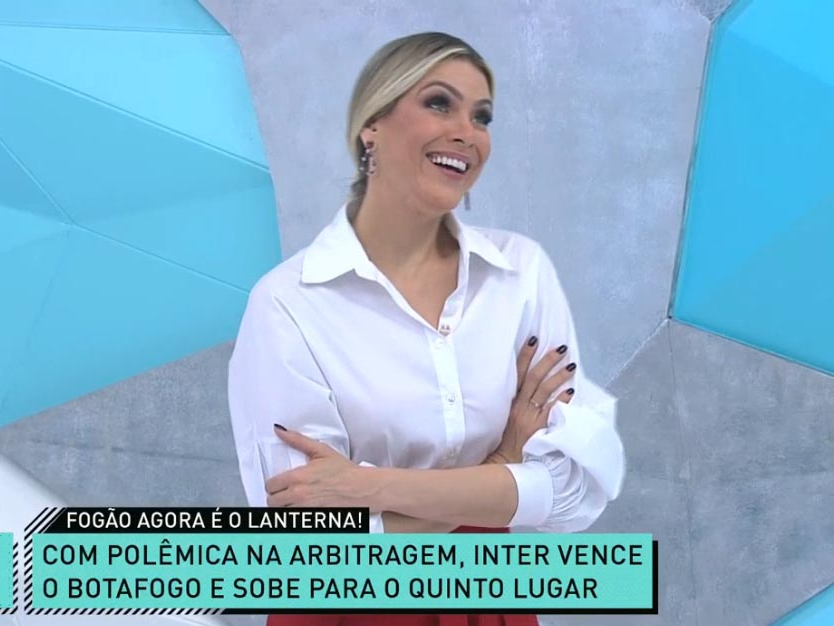 Renata Fan exaltou a esperteza dos atacantes do Inter contra o Botafogo Reprodução/Jogo Aberto