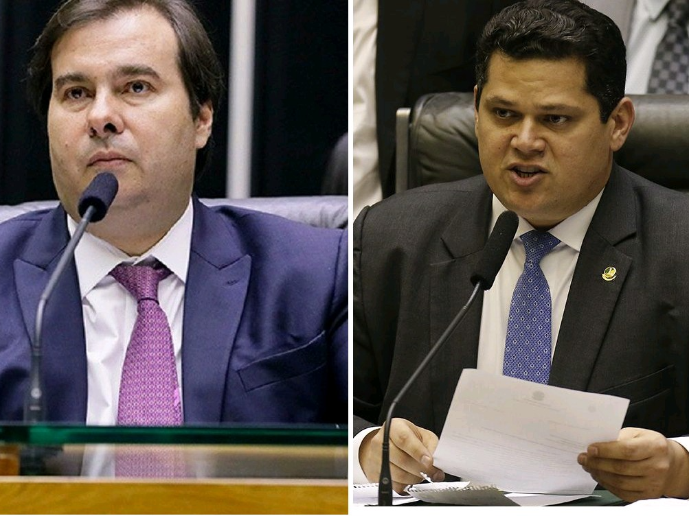 Rodrigo Maia e Davi Alcolumbre Câmara dos Deputados e Estadão Conteúdo