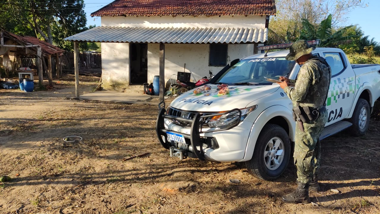 PM Ambiental apreende carne de caça de capivara e tatu em Guaratinguetá Divulgação/Polícia Militar Ambiental