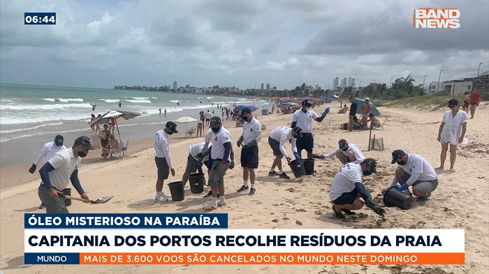 Manchas de óleo reaparecem em quatro praias da Paraíba