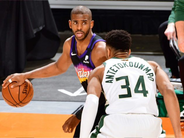 Chris Paul e Antetokounmpo brigam por primeiro título na carreira NBA