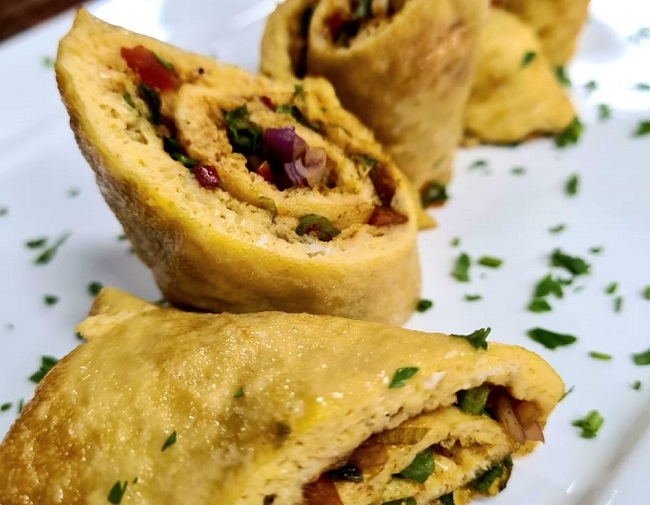 Rolinho de omelete | Band Receitas