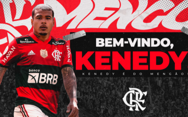 Kenedy é reforço do atual bicampeão brasileiro Divulgação/Flamengo 