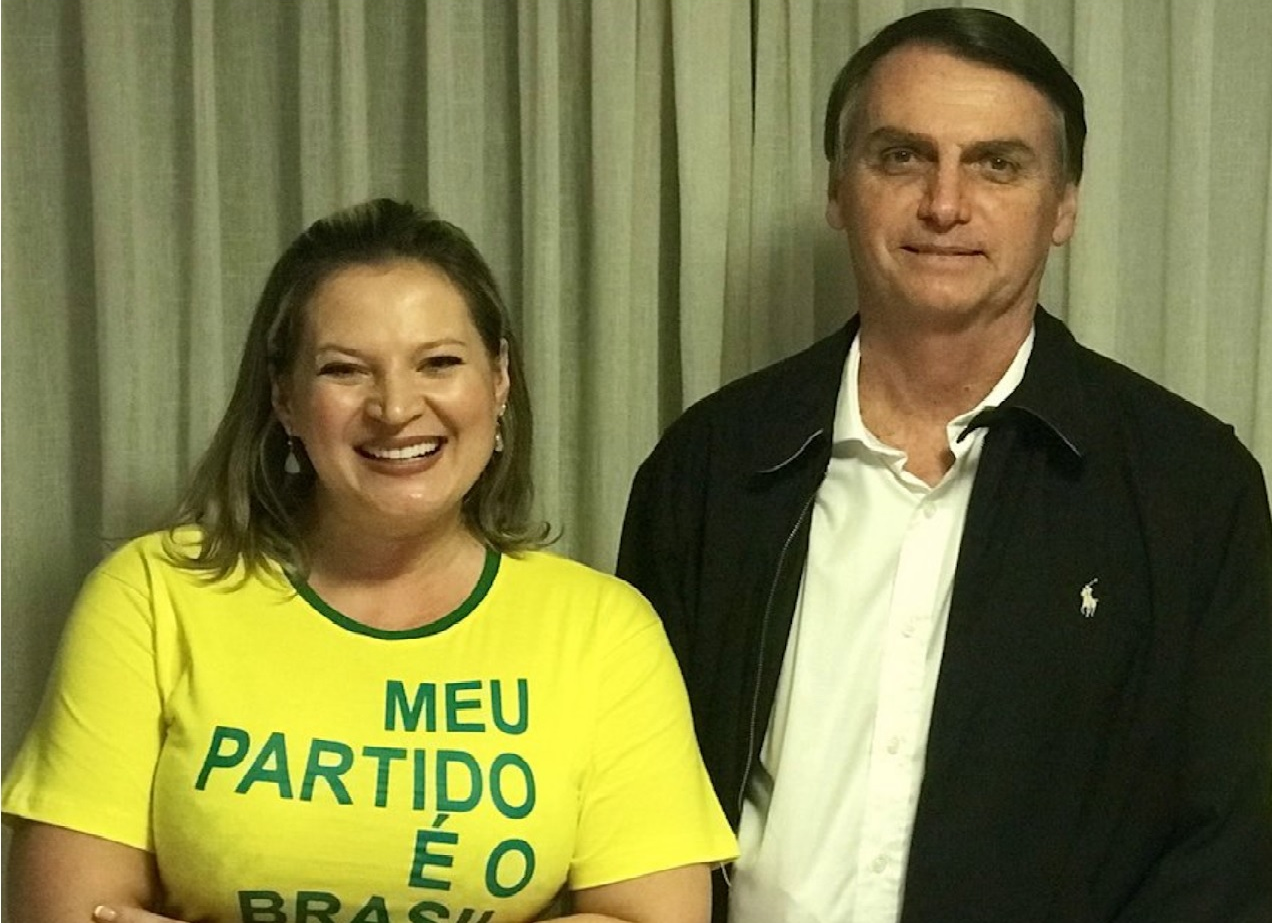 A então bolsonarista Joice Hasselmann e Jair Bolsonaro, em 2018 Reprodução / Twitter / Joice Hasselmann