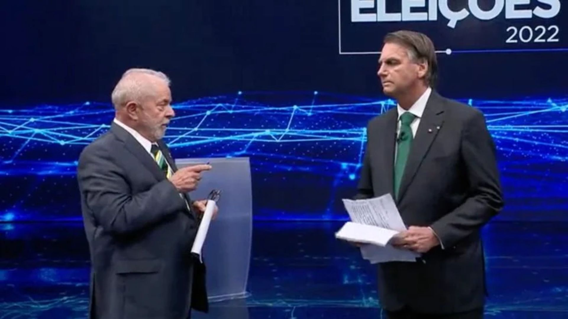 Cai de 8 para 5 pontos a diferença entre Lula e Bolsonaro, diz Quaest Foto: TV Band 