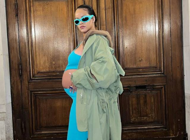 Rihanna está grávida e pode vir ao Brasil para acompanhar o namorado no Lollapalooza 2022. Reprodução/Instagram