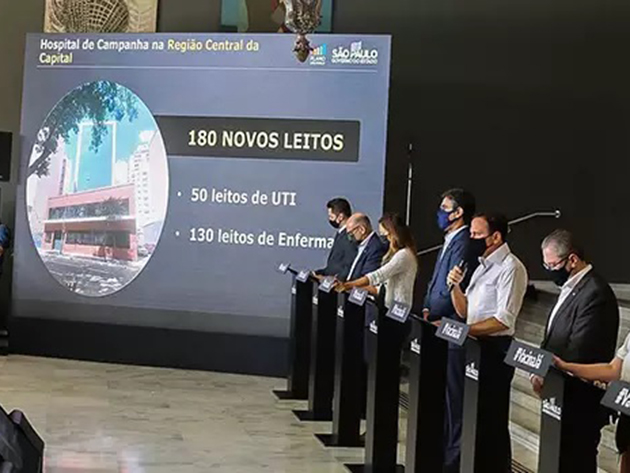 Abertura do novo Hospital de Campanha Santa Cecília na capital paulista vai atrasar  Reprodução