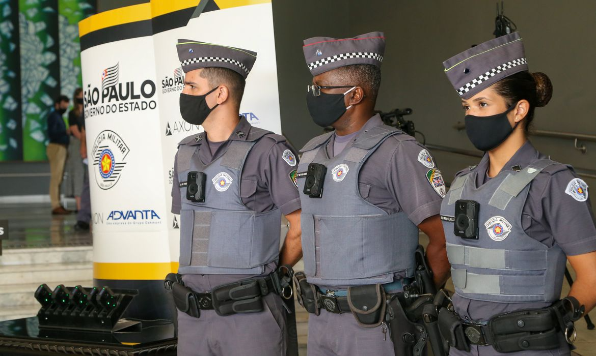 Câmeras instaladas em uniformes da PM de São Paulo evitam 104 mortes Divulgação/Governo do Estado de São Paulo