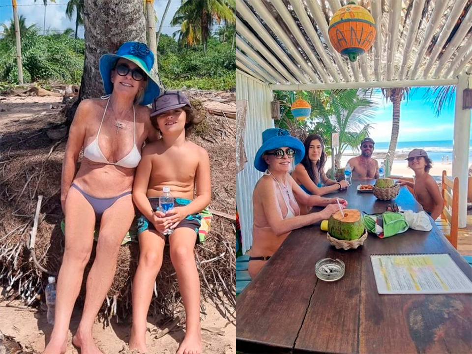 De férias, Ana Maria Braga curte calor em praias da Bahia