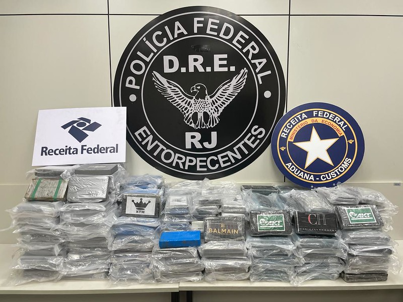 290 kg de cocaína foram apreendidos Divulgação/Receita Federal