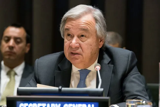 O secretário-geral da Organização das Nações Unidas, António Guterres, abre na 76ª edição da Assembleia Geral da ONU