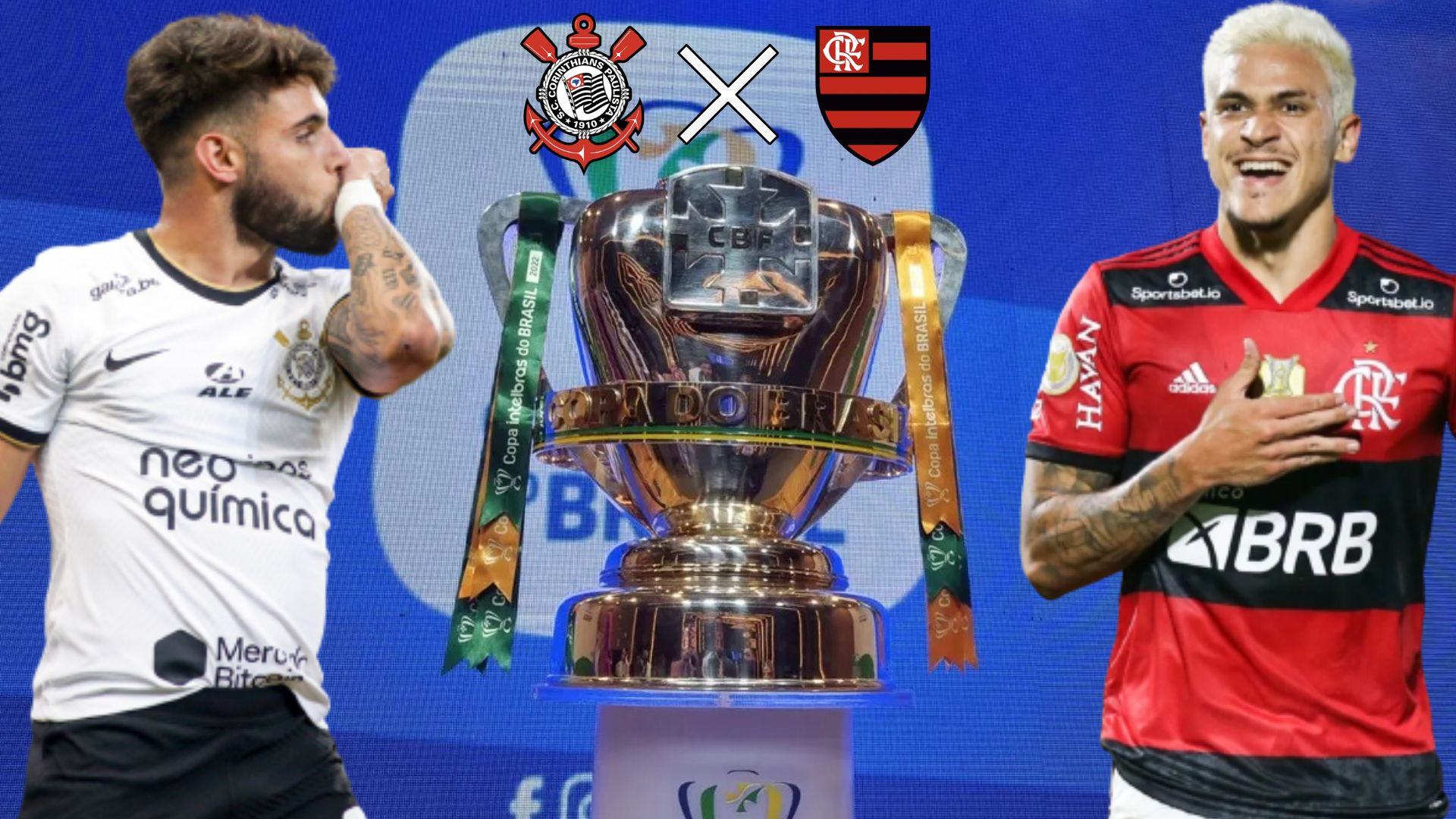 Corinthians e Flamengo começam a decidir a Copa do Brasil; BandNews FM transmite Arte: BandNews FM