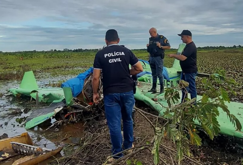 Avião cai no interior do Maranhão Divulgação/Polícia Civil do Maranhão