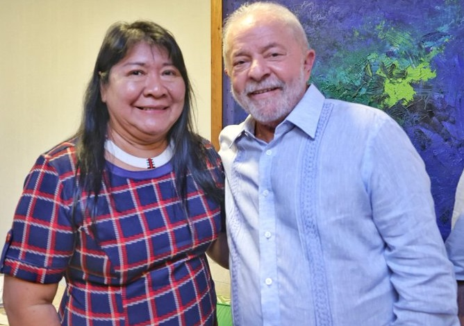 Joênia Wapichana e Lula Ricardo Stuckert/Divulgação